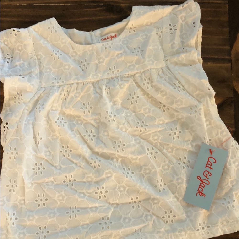 White lace shirt